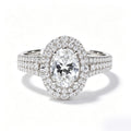 Celestial Grandeur Oval Double Halo Ring