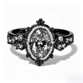 Celestial Gothic Black Diamond Vintage Ring