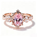Celestial Rose Filigree Oval Ring