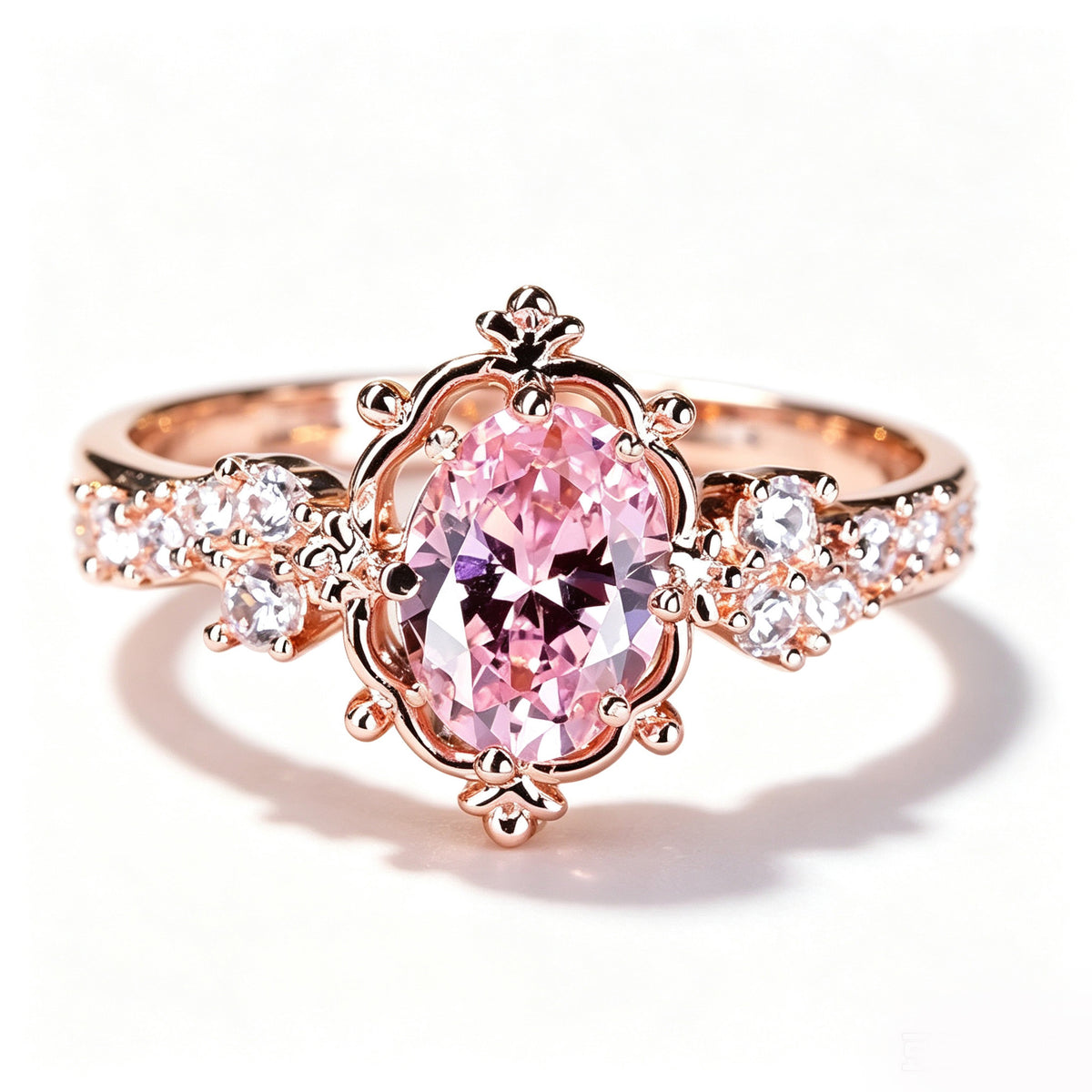 Celestial Rose Filigree Oval Ring