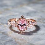 Celestial Rose Filigree Oval Ring