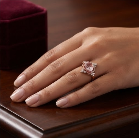 Celestial Rose Filigree Oval Ring