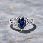 Celestial Midnight Sapphire Vintage Ring