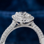 Celestial Grandeur Oval Double Halo Ring