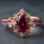 Celestial Ruby Vintage Filigree Ring