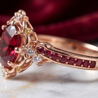 Celestial Ruby Vintage Filigree Ring
