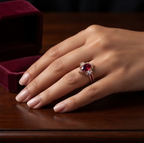 Celestial Ruby Vintage Filigree Ring