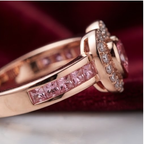 Celestial Rose Heart Crossover Ring